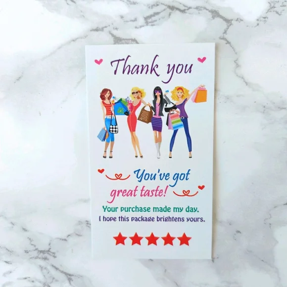 200 Thank You Cards insert business card - Picture 15 of 16